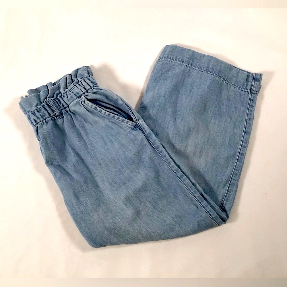 GAP Denim High Rise Wide-Leg Crop Pants